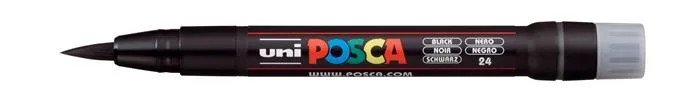 Popisovač v tvare štetca, UNI "Posca PCF-350", čierna 2