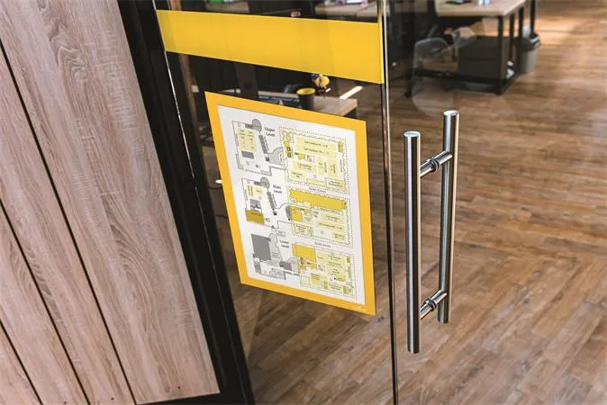 Informačný panel, so samolepiacou zadnou stranou, A4, DURABLE "DURAFRAME®", žltá 6