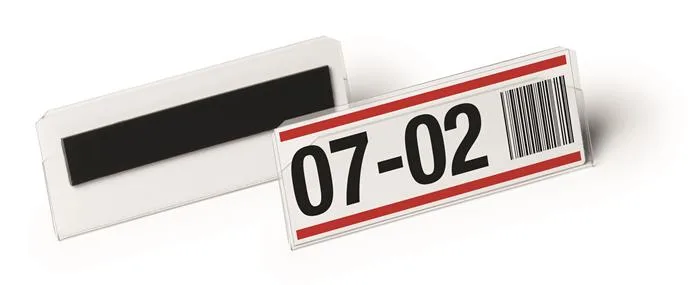 Logistické vrecko, 100x38 mm, ležaté, DURABLE, magnetické, priehľadné 3