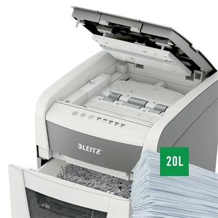 Skartovací stroj, krížový rez, 50 listov, LEITZ "IQ AutoFeed SmallOffice 50 P4 Pro" 9