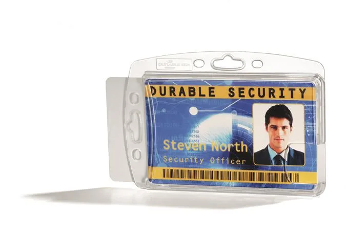 Visačka, na 2 karty, zatvorená, DURABLE "ENCLOSED", priehľadná 2