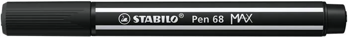 Fixka, 1-5 mm, zrezaný hrot, STABILO "Pen 68 MAX", čierna 2