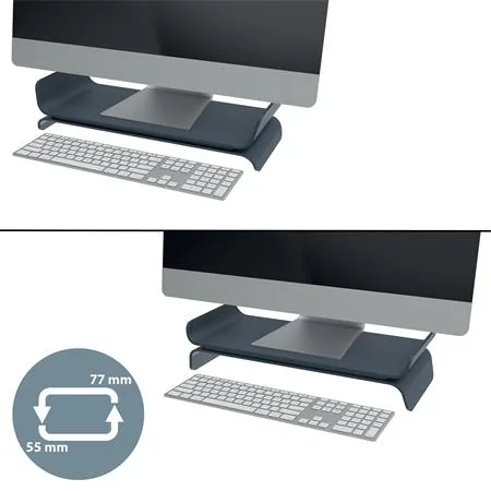 Stojan pod monitor, LEITZ "Ergo", tmavosivá 2