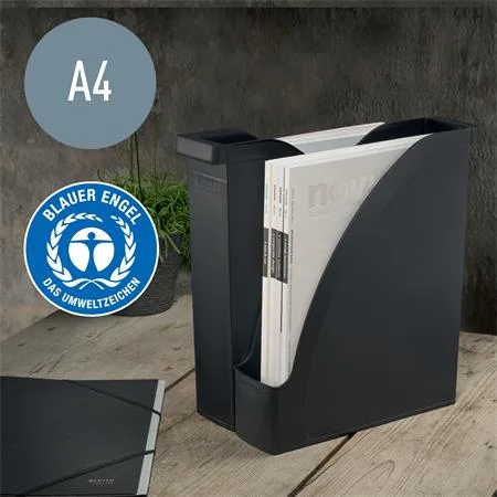 Zakladač, plastový, 78 mm, LEITZ "Recycle", čierna 3