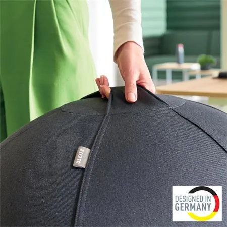 Gymnastická lopta na sedenie, s protišmykovým závažím, 55 cm, LEITZ "Ergo Active", tmavosivá 4