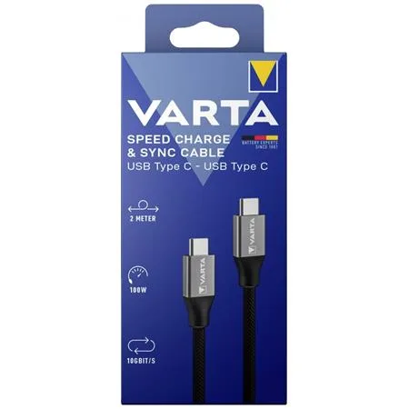 USB kábel, USB-C – USB-C, 2m, VARTA 2