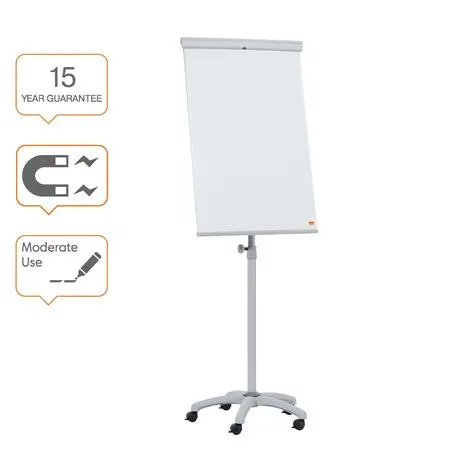 Flipchartová tabuľa, mobilná, magnetický povrch, NOBO "Essentials", biela 2