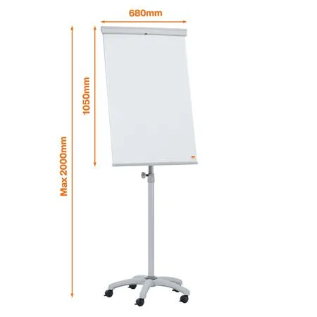 Flipchartová tabuľa, mobilná, magnetický povrch, NOBO "Essentials", biela 3