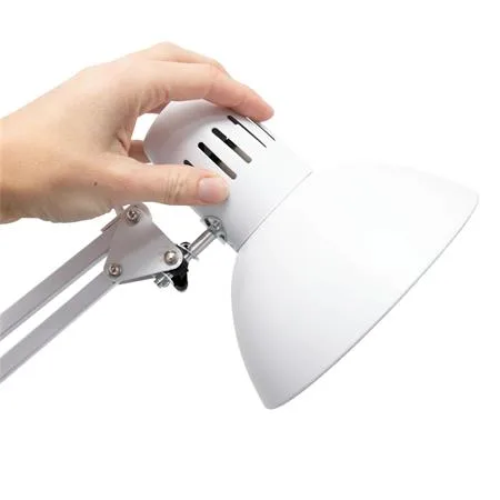 Stolová lampa, energeticky úsporná, s klipom, MAUL "Study", biela 4