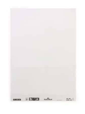 Visačka, Euro výrez, 97x86 mm, DURABLE "Visitor Badge", biela 4