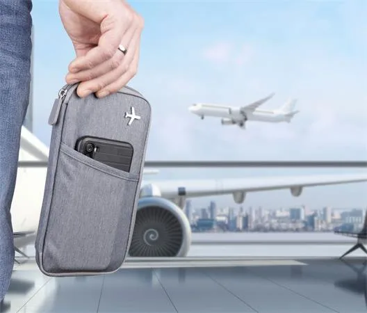 Cestovný organizér, RFID ochrana, TROIKA "Safe flight", sivý 5