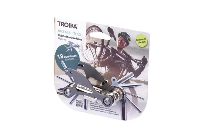 Cyklistické náradie, 18 funkcií, TROIKA "Bike Multitool", strieborná 4