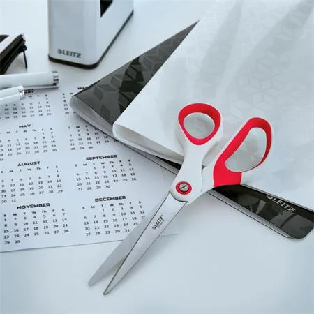 Nožnice, kancelárske, 20,5 cm, LEITZ "Wow Titán", červená 3