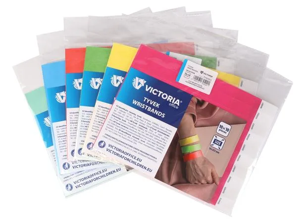Identifikačný náramok, 3/4", tyvek, neónovo ružový, VICTORIA OFFICE 2