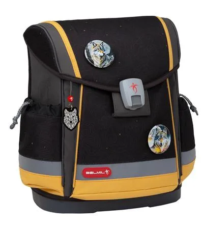 Školská taška, uzatváranie na magnet, BELMIL "Classy Plus Wolves Sand" 3