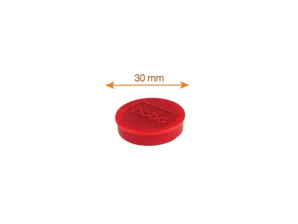 Magnetky, magnetické, pre biele tabule, 30 mm, 4 ks, NOBO, červená 2