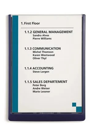 Informačná tabuľa, 210x297 mm, DURABLE „CLICK SIGN”, modrá 3