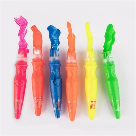 Tempera, sada, v tube so štetcom, APLI Kids "Paint&Fun", 6 rôznych neónových farieb 3