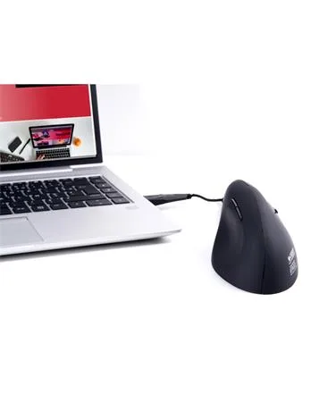Myš, drôtová, vertikálna, USB, URBAN FACTORY "Ergo Next", čierna 6
