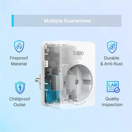 Smart zásuvka, Wi-Fi, meranie spotreby energie, TP-LINK, "Tapo P110" 6