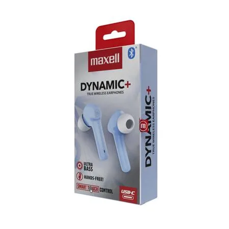 Slúchadlá, bezdrôtové, Bluetooth 5.3, s mikrofónom, MAXELL "Dynamic+", svetlomodrá 2