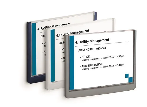 Informačná tabuľka, 148,5x210 mm, DURABLE "CLICK SIGN", biela 4