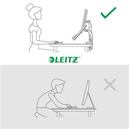 Rameno na monitor a notebook, LEITZ "Ergo Dual", tmavosivá 7