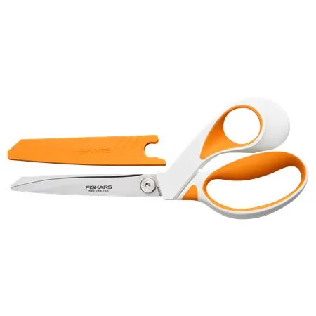 Nožnice, klasické, 23 cm, FISKARS "RazorEdge Softgrip", oranžová-biela 3