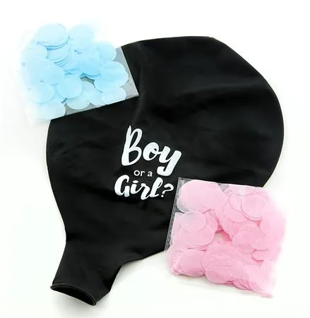 Balón, 91 cm, PUKKA PAD "Boy or a Girl", s konfetami 4