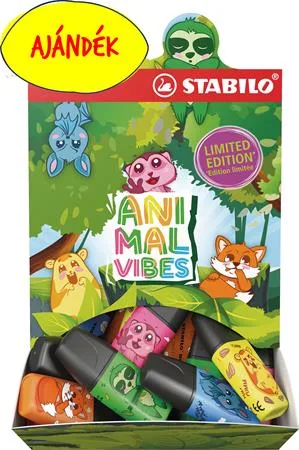 Liner, sada, 0,4 mm, STABILO "Point 88", 480 ks +darček: zvýrazňovač, displej "Boss Mini Animal Vibes", 50 ks 2