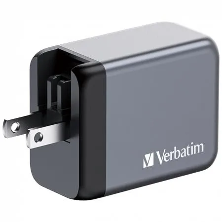 Sieťová nabíjačka, 2xUSB-C PD (65W), USB-A QC 3.0, EU/UK/US, GaN, VERBATIM 2
