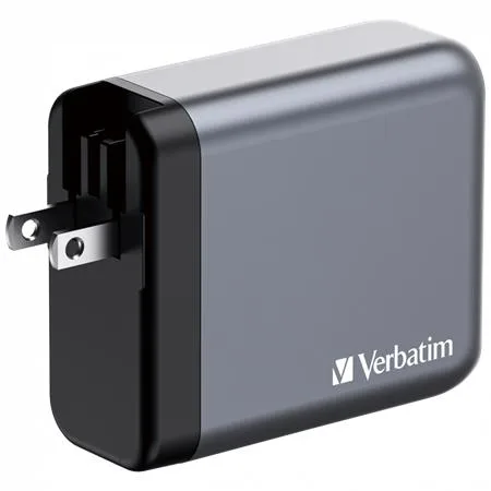 Sieťová nabíjačka, 2xUSB-C PD (140W), USB-C PD (20W), USB-A QC 3.0, EU/UK/US, GaN, VERBATIM 3