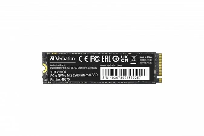 SSD (vnútorná pamäť), 1TB, PCIe NVMe M2, 3300/1300 MB/s, VERBATIM "Vi3000" 2