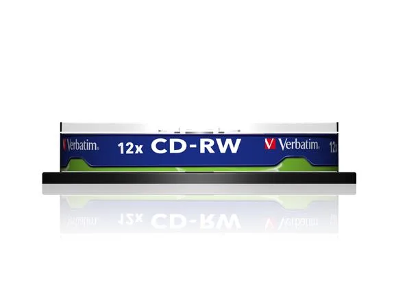 CD-RW disk, prepisovateľný, SERL, 700MB, 8-10x, 10 ks, cake box, VERBATIM 2