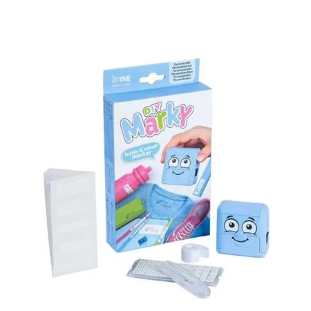 Pečiatka na textil, zostaviteľná, COLOP "Marky", modrá pečiatka, čierna poduška 3