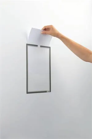 Informačné vrecko, A4, samolepiace, DURABLE, sivá 3