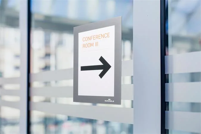 Informačný panel, A6, DURABLE "DURAFRAME®", strieborný 4
