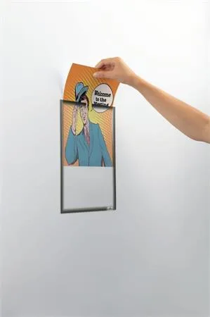 Informačné vrecko, A4, magnetické, DURABLE, sivá 4