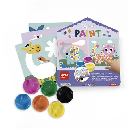 Prstové farby, APLI Kids "My first paint",  zvieratká 3