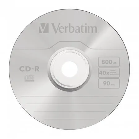 CD-R disk, 800MB, 90min, 40x, 1 ks, klasický obal, VERBATIM 2