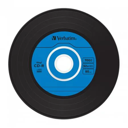 CD-R disk, AZO, 700MB, 52x, 10 ks, tenký obal, VERBATIM "Vinyl" 3