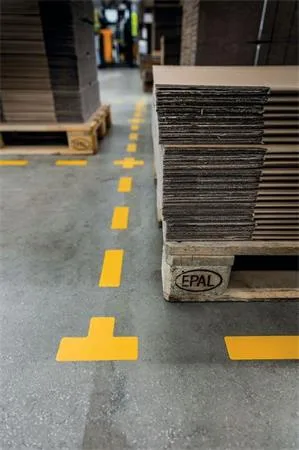 Podlahové značenie, 50x150 mm,  DURABLE "Pásik", žltá 2