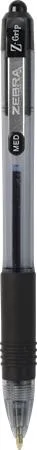 Guľôčkové pero, 0,27 mm, stláčací mechanizmus, ZEBRA "Z-Grip", čierna 2