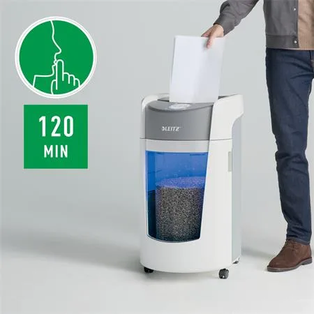 Skartovací stroj, mikrokonfety, 10 listov, LEITZ "IQ OptiMax Office 550 P5" 4