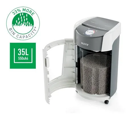 Skartovací stroj, mikrokonfety, 10 listov, LEITZ "IQ OptiMax Office 550 P5" 6