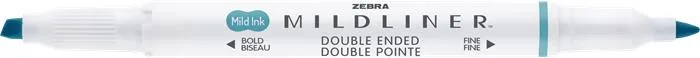 Zvýrazňovač, 1,0/3,5 mm, obojstranný, ZEBRA "Mildliner Warm", dymová modrá 2