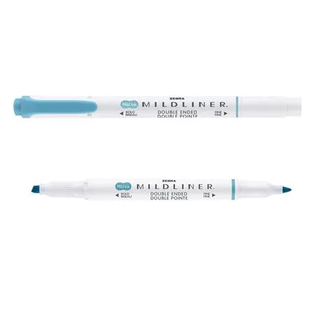 Zvýrazňovač, 1,0/3,5 mm, obojstranný, ZEBRA "Mildliner Warm", dymová modrá 3