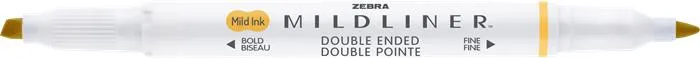Zvýrazňovač, 1,0/3,5 mm, obojstranný, ZEBRA "Mildliner Warm", zlatá 2