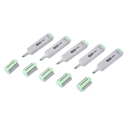 Zvýrazňovač, 1-4 mm, FLEXOFFICE "HL05 Eco Style", zelená 3