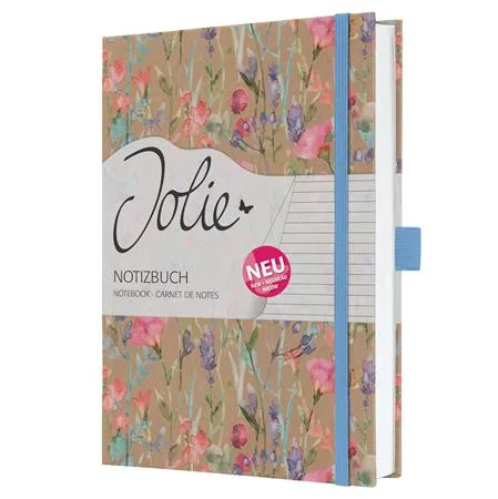 Poznámkový zošit, exkluzívny, A5, linajkový, 96 listov, tvrdá obálka, SIGEL "Jolie", Pure Wildflowers 2
